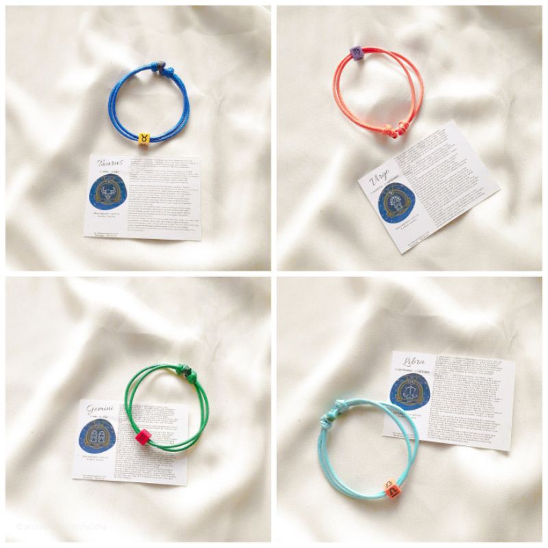 GELANG ZODIAC FULL COLOR | SUDAH TERMASUK PACKAGING | GELANG KADO ZODIAK