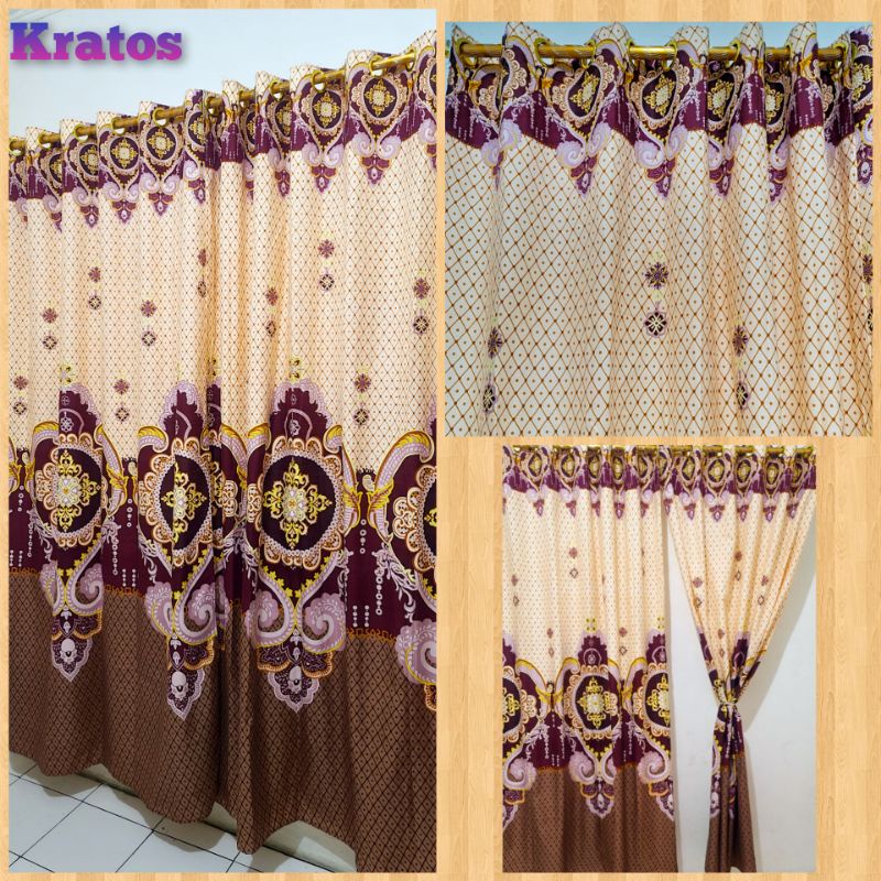 Gorden Smokering 12 Lubang Untuk Pintu Dan Jendela Motif Batik Sultan