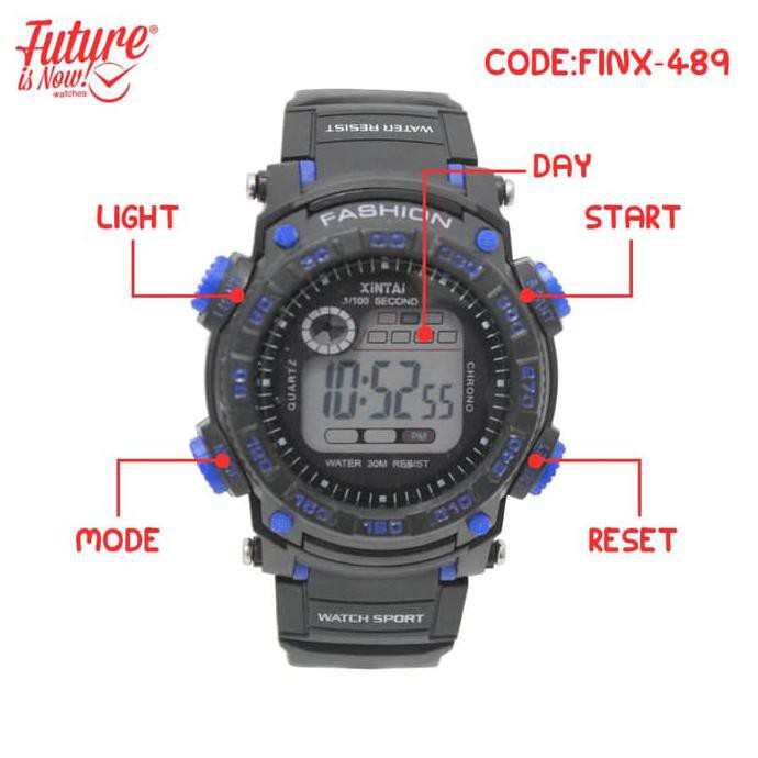 JAM TANGAN SPORT DIGITAL - RUBBER STRAP - 5 PILIHAN WARNA - FINX-489
