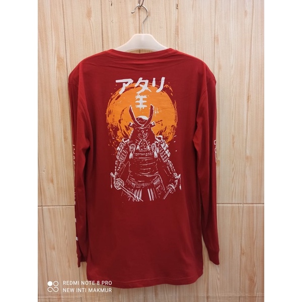 KAOS PRIA/T-SHIRT LENGAN PANJANG PRIA SAMURAI BUSHIDO 4 BACKPRINT JEPANG MURAH - KAOS TEMA JEPANG MU