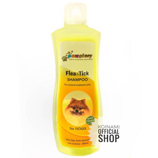 PAWSTORY TICK &amp; FLEA DOG 600ml / grooming / hewan / anjing / shampo / anti kutu / pet