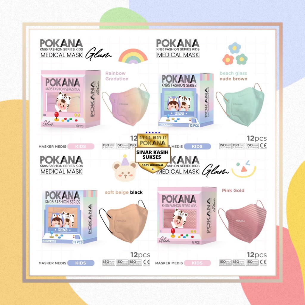 MASKER POKANA KN95 ANAK FASHION AND GLAM (ISI12)