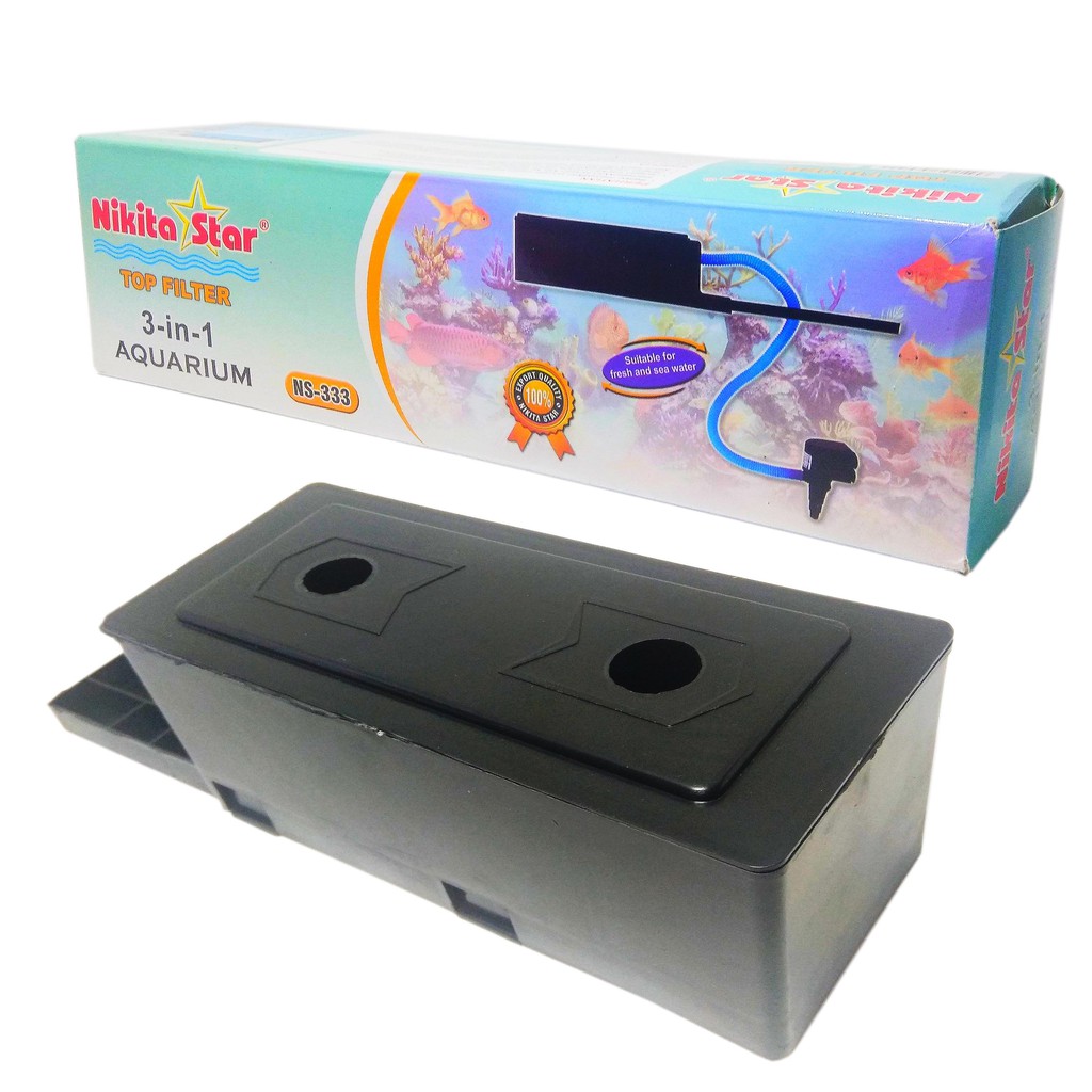 Nikita Star NS - 333 Aquarium Top Filter Satu Set Lengkap 12 W