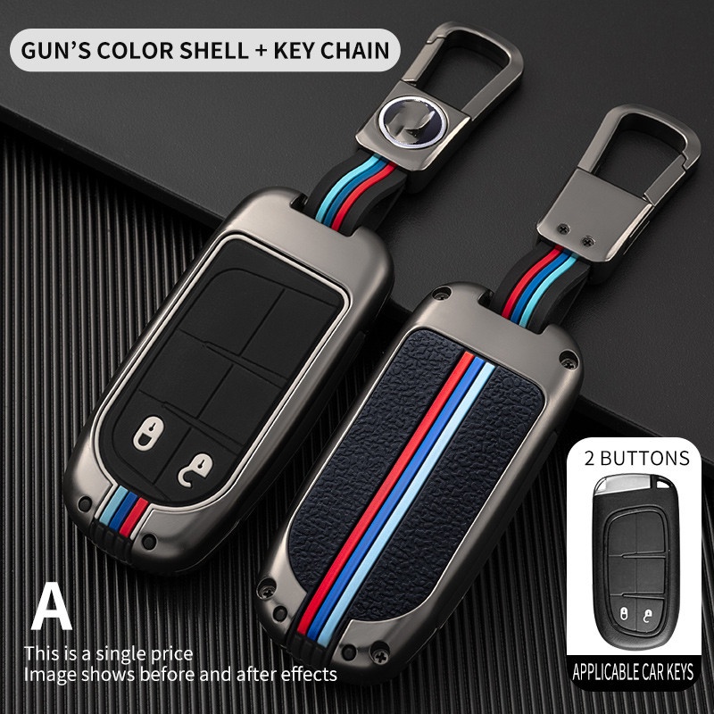 Casing Kunci Mobil Fob Untuk Jeep Renegade Compass Grand Cherokee Chrysler 300C Wrangler Dodge