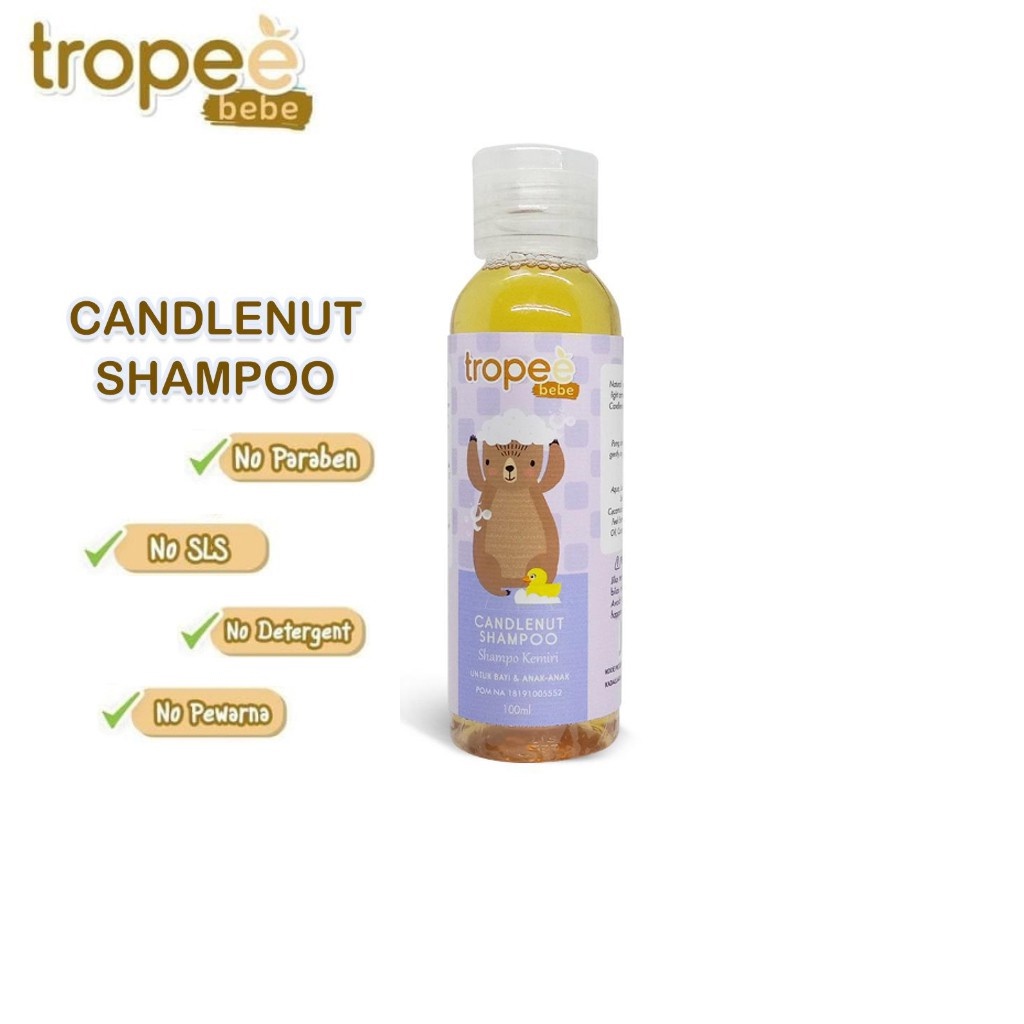 Tropee Bebe Candlenut Shampoo - 100mL | Shampo Bayi Kemiri