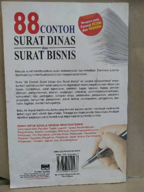 88 Contoh Surat Dinas Dan Surat Bisnis By Gamal Komandoko Penerbit Pustaka Yustisa