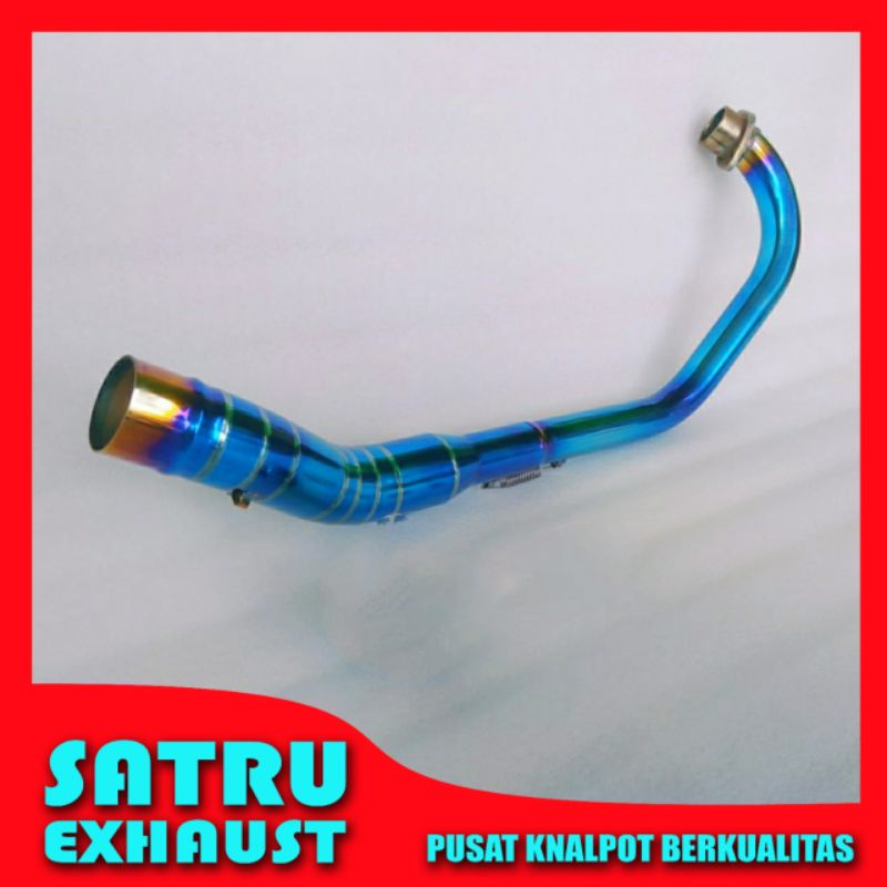 Pipa leheran knalpot bluemoon Cb150r old full stainless Cb lama bluemoon