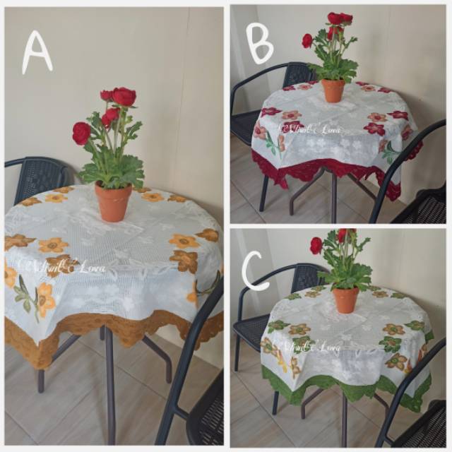 Taplak Kotak / taplak meja tamu kotak / taplak meja kotak Betawi