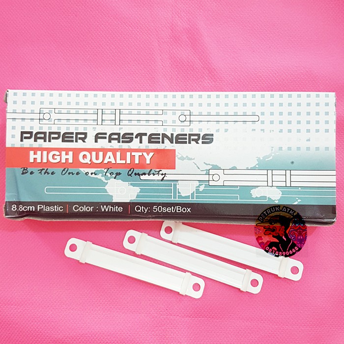 

[PAK] PAPER FASTENER ACCO PLASTIK PUTIH POP1 (50 PCS)*