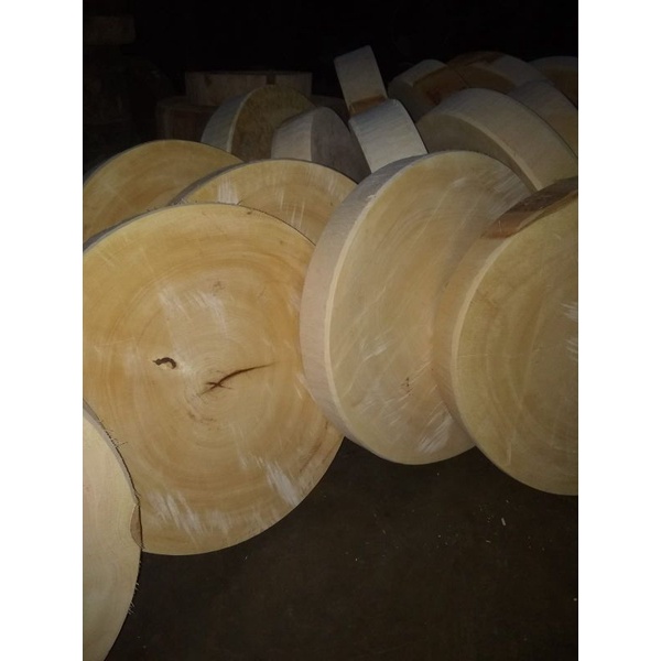 Talenan kayu Asem bulat 35-40cm/talenan cincang daging/talenan dapur