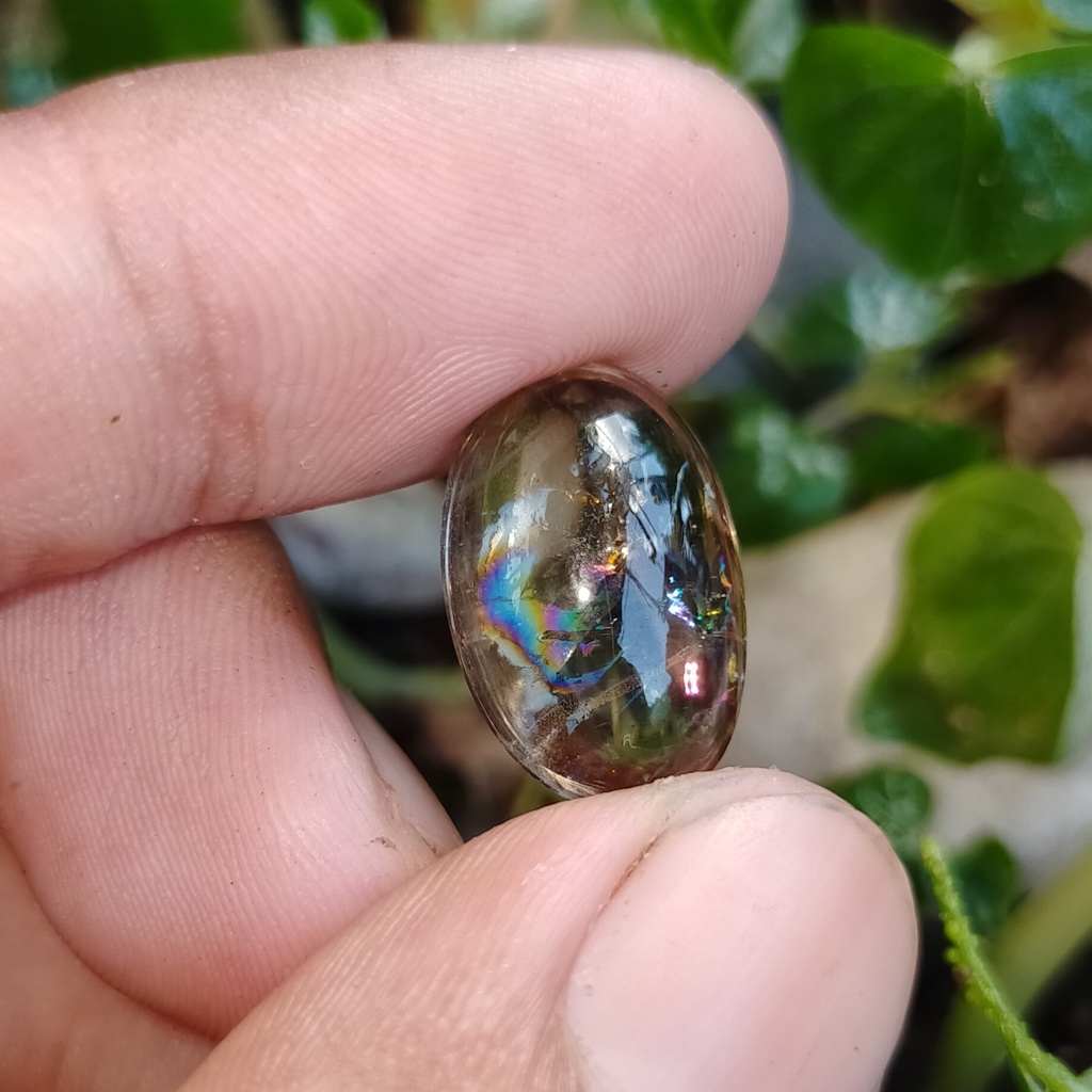 batu smoky pelangi kalimantan natural bkn akik ruby yakut safir cincin pria zamrud permata