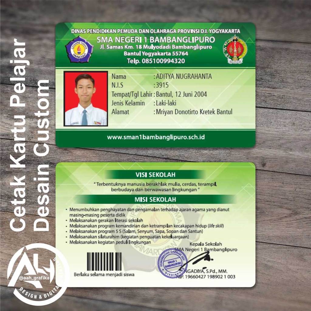 

Cetak Kartu ID Card Desain Suka-suka tanpa minimal order Bahan PVC