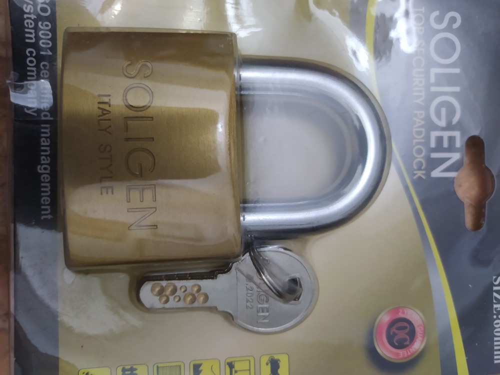 Gembok Soligen 60 Mm Pendek Kuningan Asli / Anak Kunci Bintik Komputer