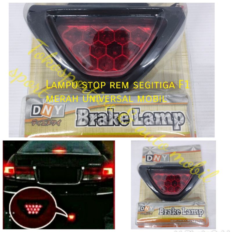 Lampu stop Lamp LED segitiga F1 universal mobil merah LED