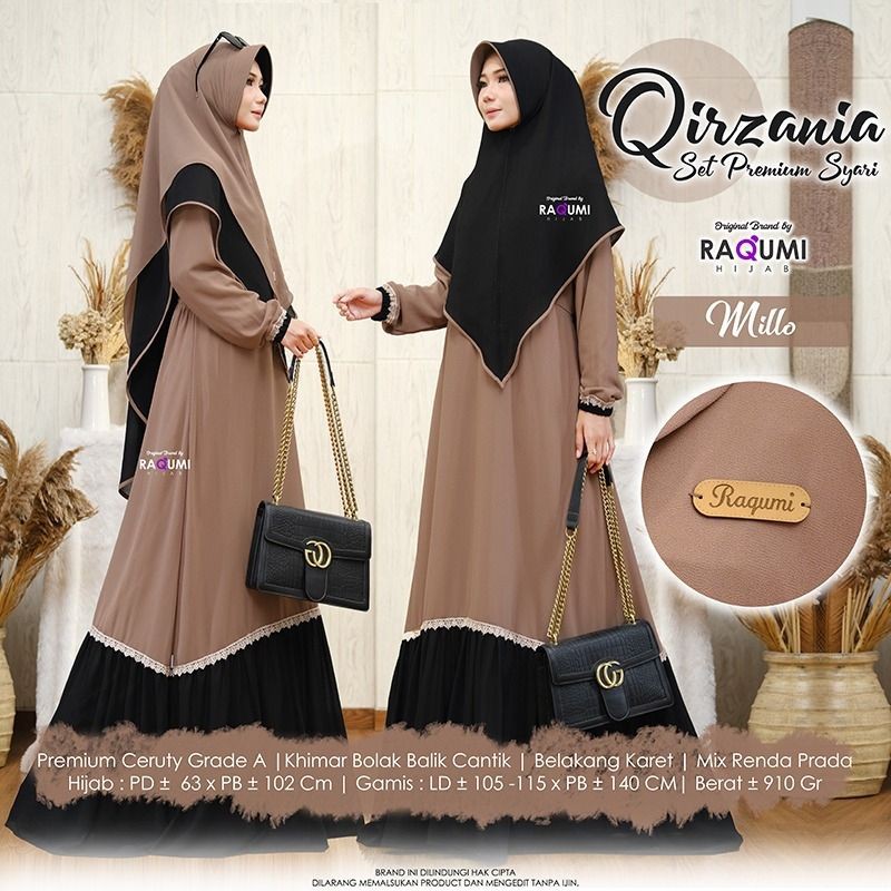 GAMIS SET PREMIUM SYAR'I QIRZANIA BY RAQUMI