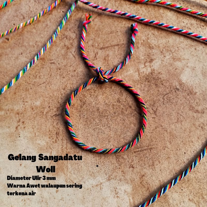 Gelang Sangadatu Ulir Original / Gelang Pura Besakih / Gelang Bali /Gelang Pria / Gelang Pria Murah / Gelang Cowok / Gelang Pasupati Bali / Gelang Sembilan Warna /Craft Dewata