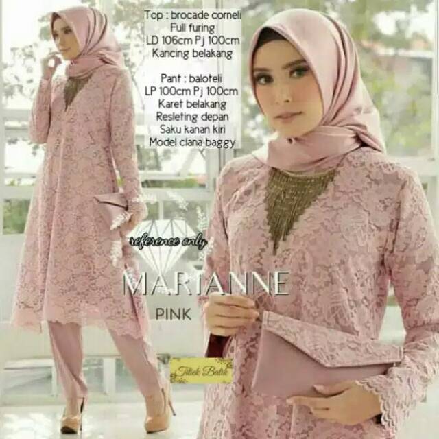 Setelan Tunik Celana MARIANNE Brokat