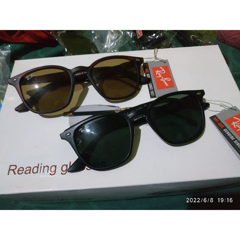 kacamata pria wanita lensa coklat anti uv