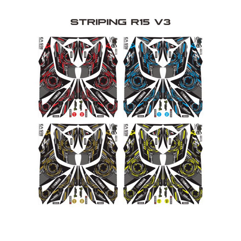 DECAL STRIPING YAMAHA R15 V3 / R15V3 / GRAFIS ROBOT