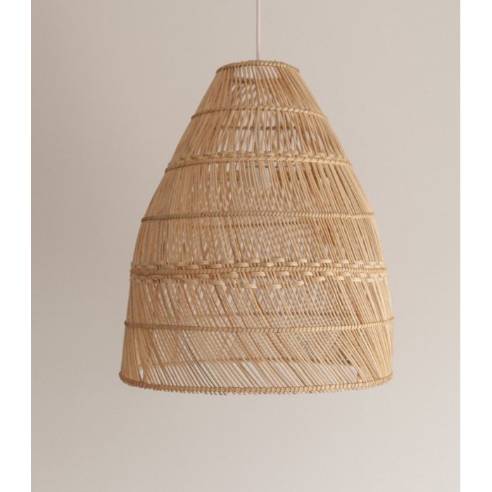 kap lampu gantung rotan handmade/kap lampu rotan ade