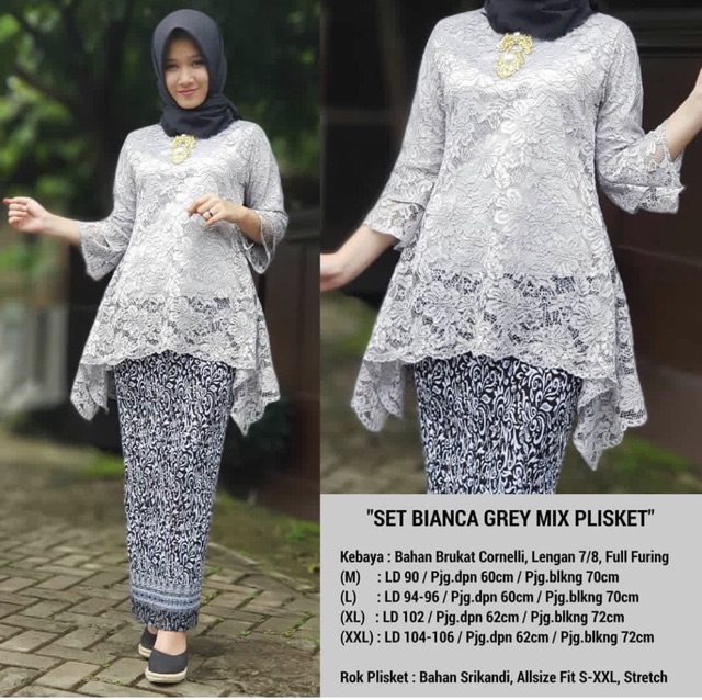 KEBAYA BIANCA WITH PLISKET / KEBAYA MODERN / KEBAYA WISUDA / KEBAYA LAMARAN