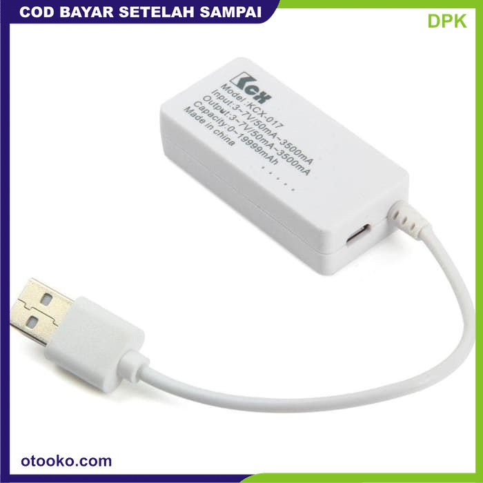 KCX Kabel LED USB Tester Voltase Ampere Capacity Arus Meter Digital