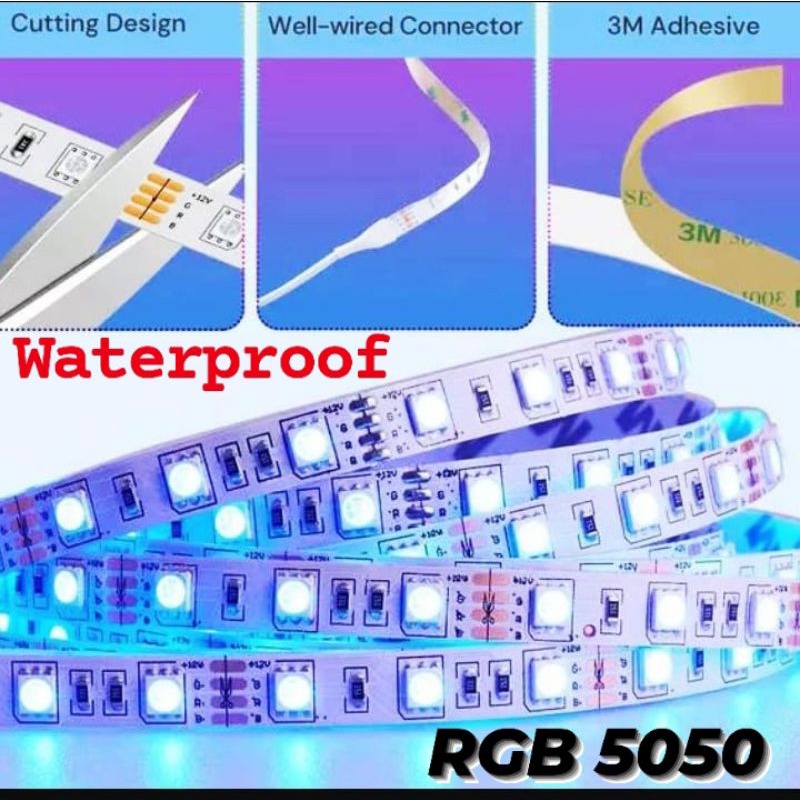 LED STRIP RGB 5050 WATERPROOF 12 VOLT ( ECER )