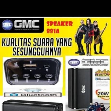 Speaker Bluetooth Portable GMC 881A Radio FM USB Memori Super Extra Bass Berkualitas