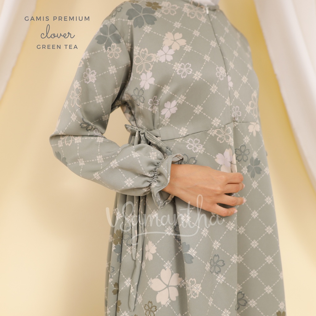 Gamis Homedress Silk Premium Motif Clover