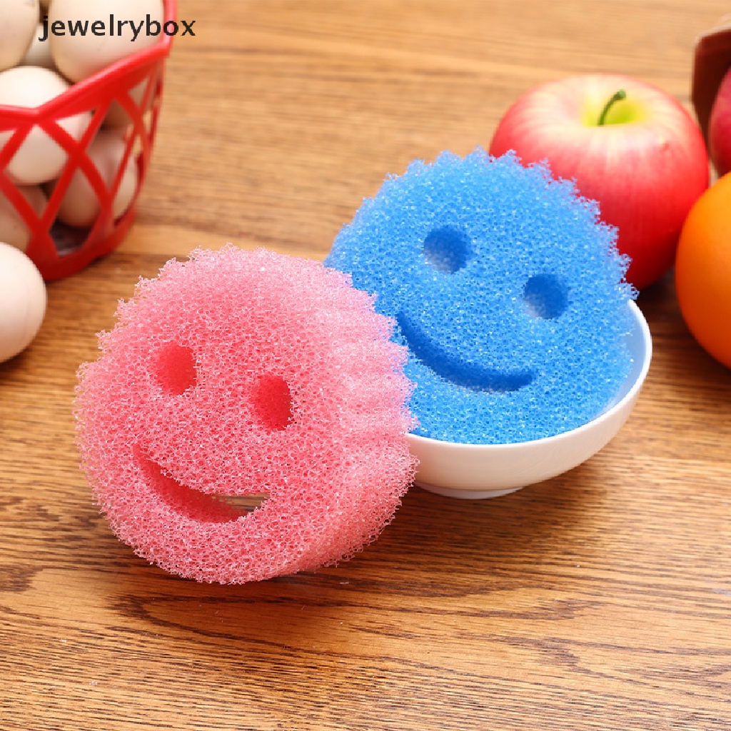 (jewelrybox) Spons Cuci Piring Motif Smiley Untuk Dapur