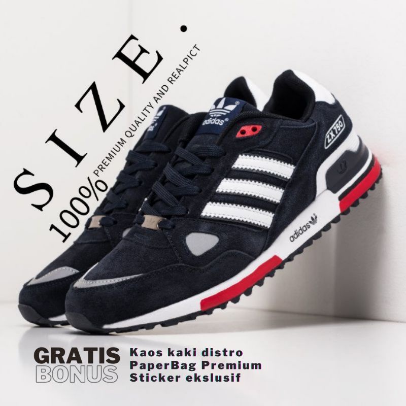(PREMIUM ADIDAS) SEPATU ADIDAS ZX 750 suede SNEAKERS MADE IN VIETNAM PROMO BESAR