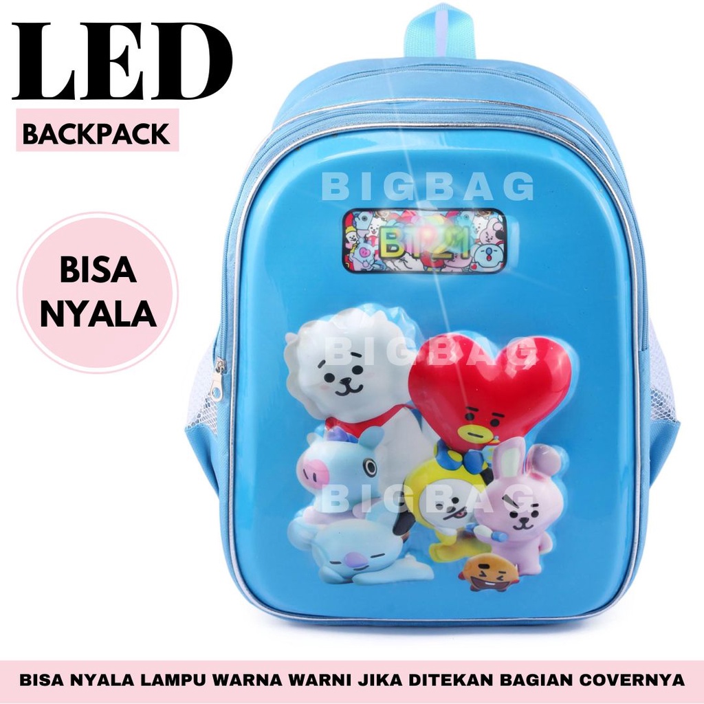 Tas Ransel Anak Perempuan Karakter BT5 SD / TK HELLO STAR KOREA  - RANSEL EMBOSS LED - BISA NYALA - RANSEL LED RANSEL ANAK - School Bag Tas Sekolah Anak - Tas Anak Sekolah Tas Anak Kecil Tas Anak SD Tas Anak TK Promo Diskon Termurah Terlaris Terbaru Best