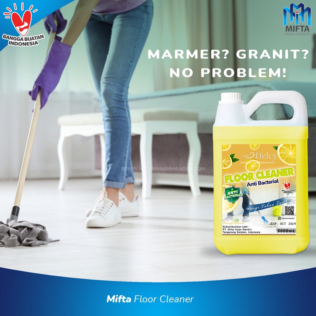 HELCY FLOOR CLEANER 5 LITER / PEMBERSIH LANTAI ANTIBACTERIAL FLOOR CLEANER