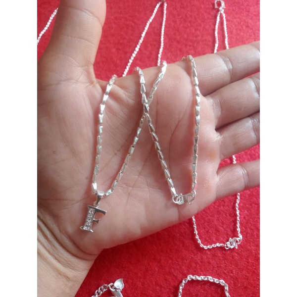 KALUNG PADI + LIONTIN PERAK ASLI KADAR 925