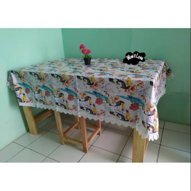 TAPLAK MEJA MAKAN PERSEGI 4K WATERPROOF IMPORT / TAPLAK MEJA MAKAN PLASTIK MOTIF