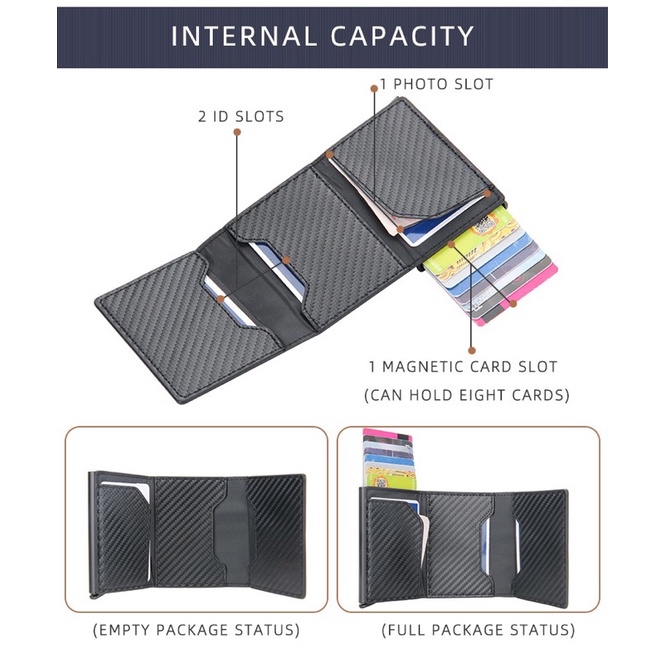 Dompet Kartu Pria Rfid Card Holder Smart Wallet Baellerry K9142