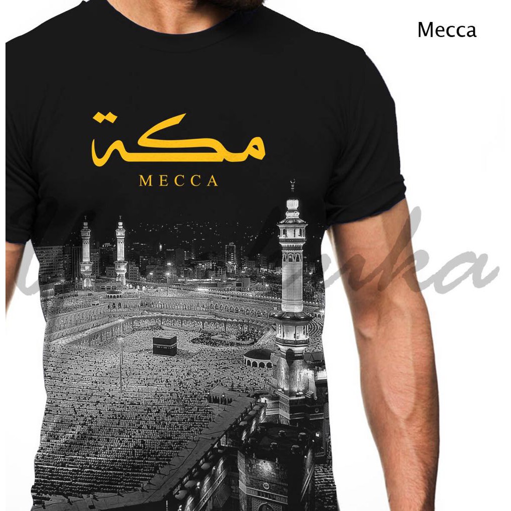 T Shirt Muslim Mecca Full Print Baju Kaos  3D  Umakuka  