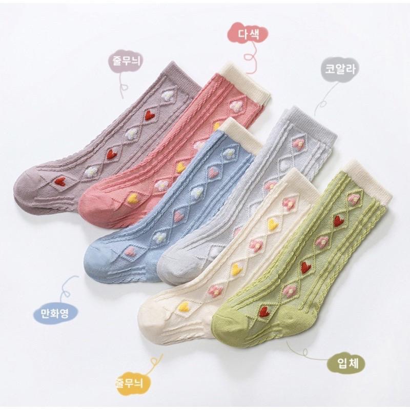 Kaos kaki Korean Style Anak Mid Panjang Flower Love