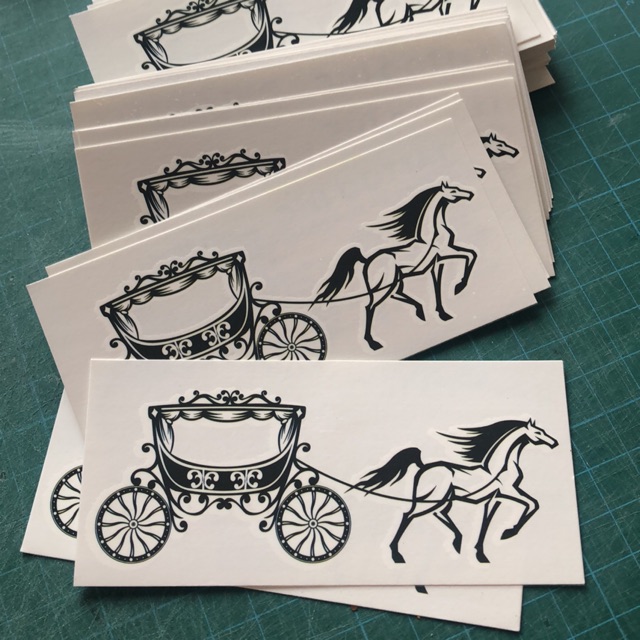 

POTATOO Cinderella carriage tattoo sticker