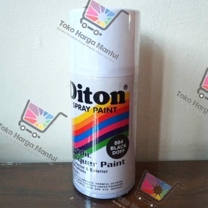 Cat semprot pylox / pilok Diton 300CC (884) Black doff ( hitam doff )