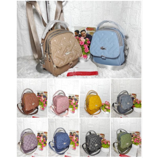 Ransel Mini 3in1 Multifungsi Tutup Ringde Bordir Masakini