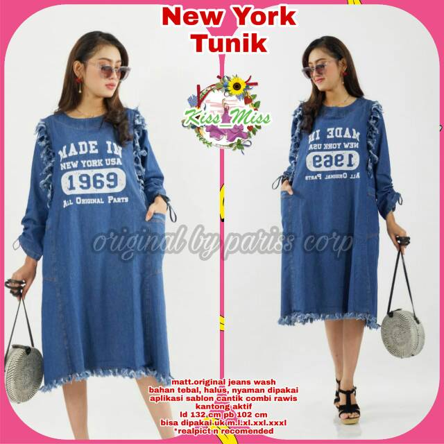 New York Tunik jeans jumbo rawis