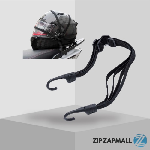 Tali Pengikat Helm Motor 2 Hook 65CM / Tali Ikat Pengikat Pengait Helm helem Anak Dewasa Di Motor / Tali Karet Pengikat Helm Di Jok Jog Motor / Tali Elastis Pengikat Helm / Jaring Helm Helmet Barang Tebal Jok Motor Murah Original