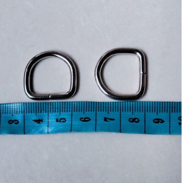 Ring D nikel/chrome 1,5 cm per lusin/12 biji