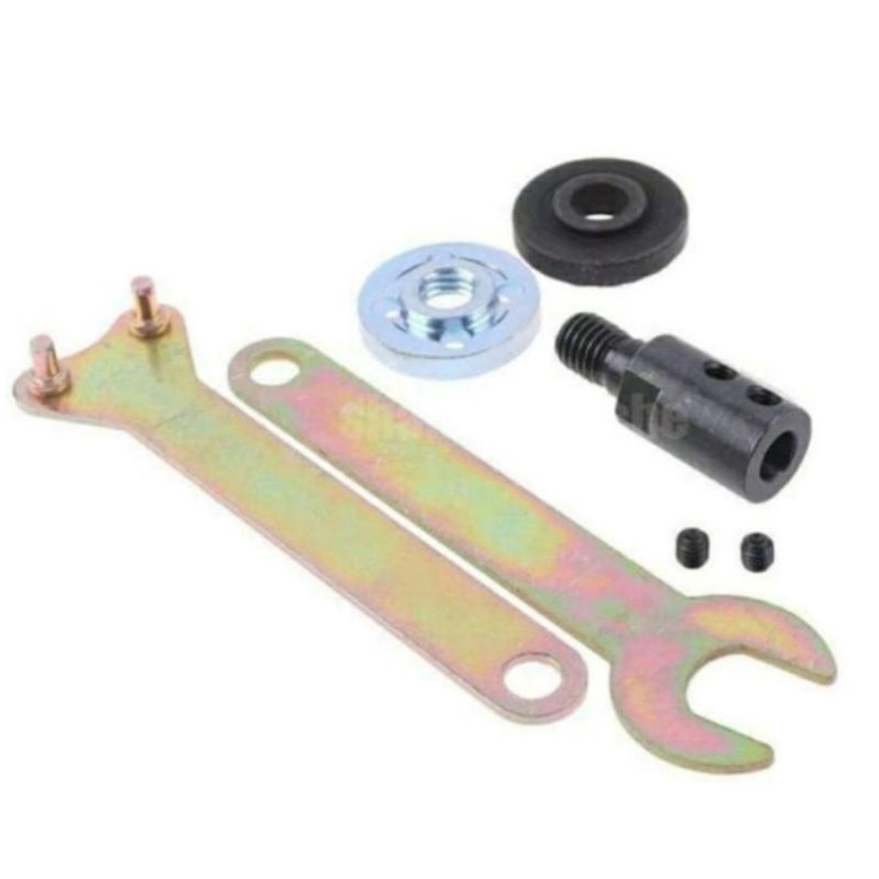 Set Arbor Mandrel Konektor Adaptor Dinamo ke Gerinda 5-12 mm