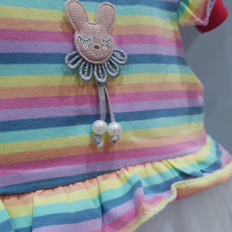 Promo !! Dress baby cute murah - dress rainbow mini tutu import uk 6bln-2th (orange,hijau,ungu)