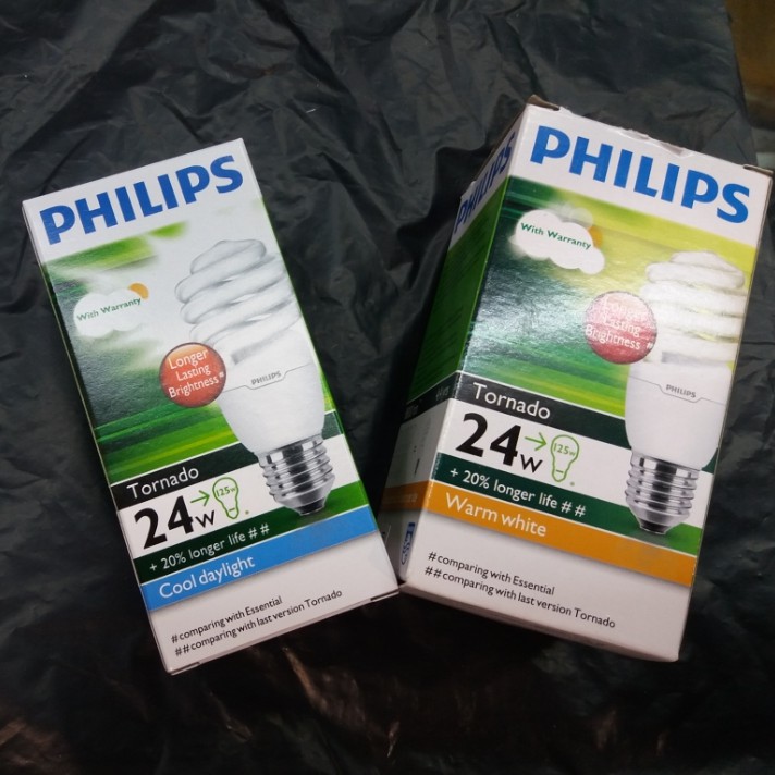 Philips Tornado 24Watt Putih / Kuning (sudah termasuk Bubble Wrap)