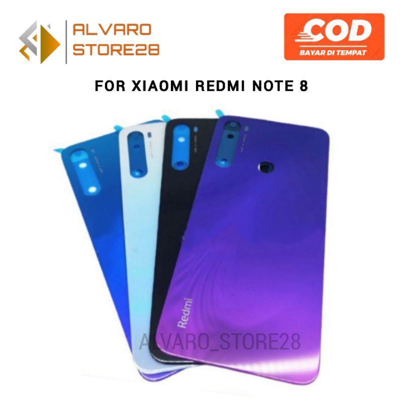 BACKDOOR BACK COVER CASING TUTUP BELAKANG XIAOMI REDMI NOTE 8 ORIGINAL - XIOMI NOTE8 DAN TEMPERED GLASS