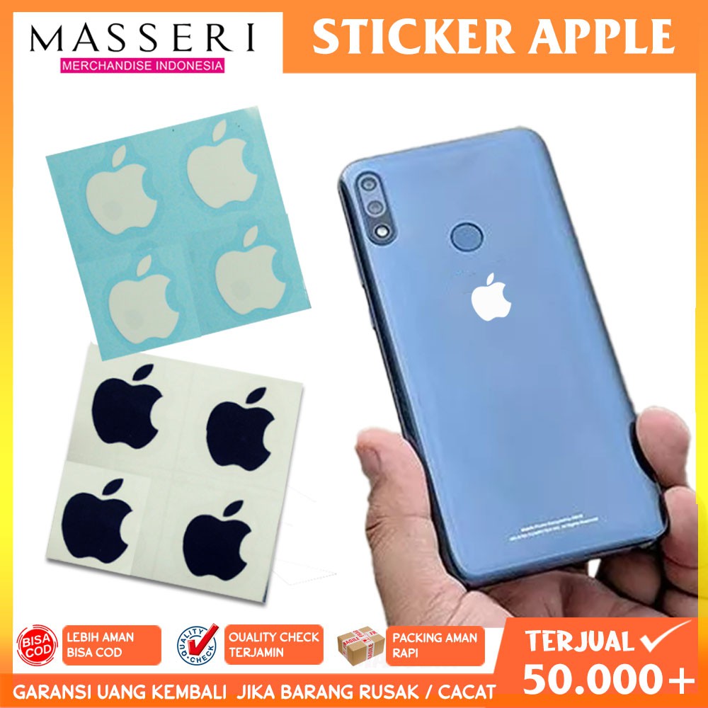 

CUSTOM stiker apple logo Ukuran Presisi di HP 1 pcs