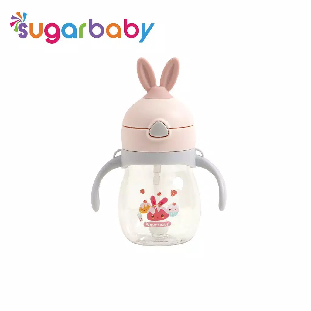 Sugar Baby TRITAN Sippy Cup Rabbit (320 ml,9mo+) - Berry Smoothies (Soft Pink) Botol Minum bayi baby